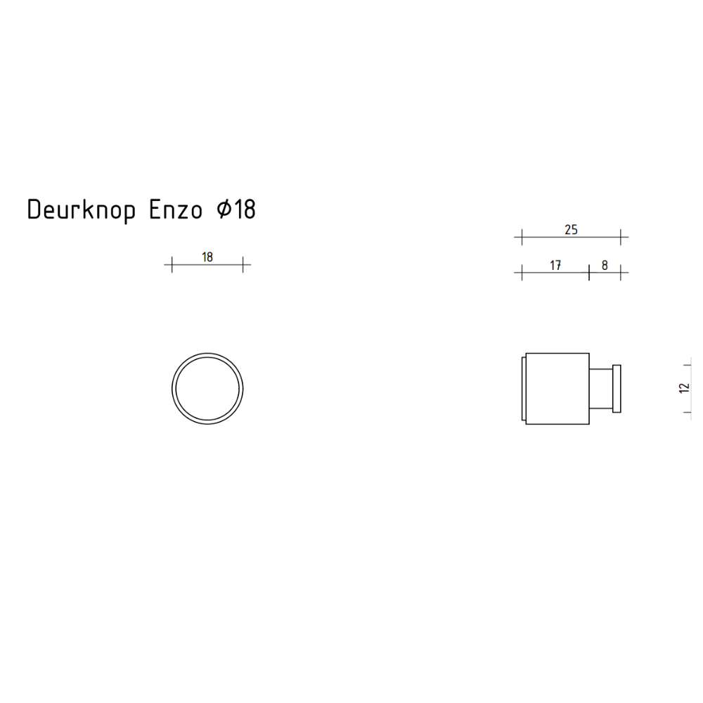 Pomello della porta Enzo - Nero - immagine 3