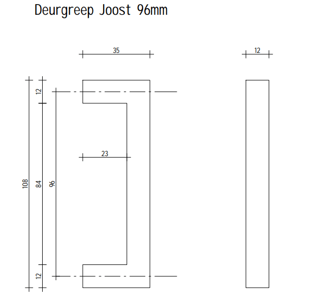 Maniglie per mobili Joost - acciaio - 96 mm - immagine 3