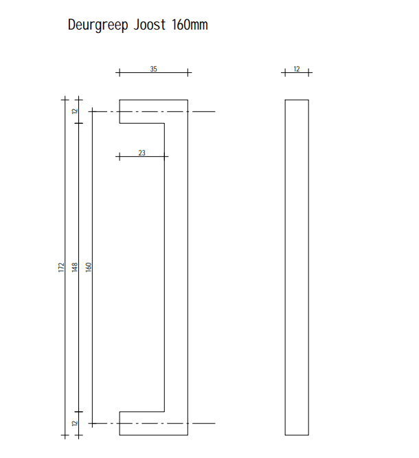 Maniglie per mobili Joost - acciaio - 160 mm - immagine 3