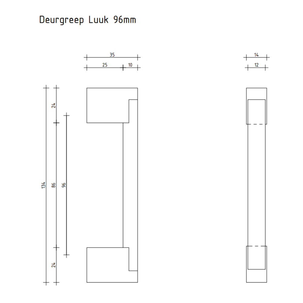 Maniglie per mobili Luuk - nero - 96 mm - immagine 3