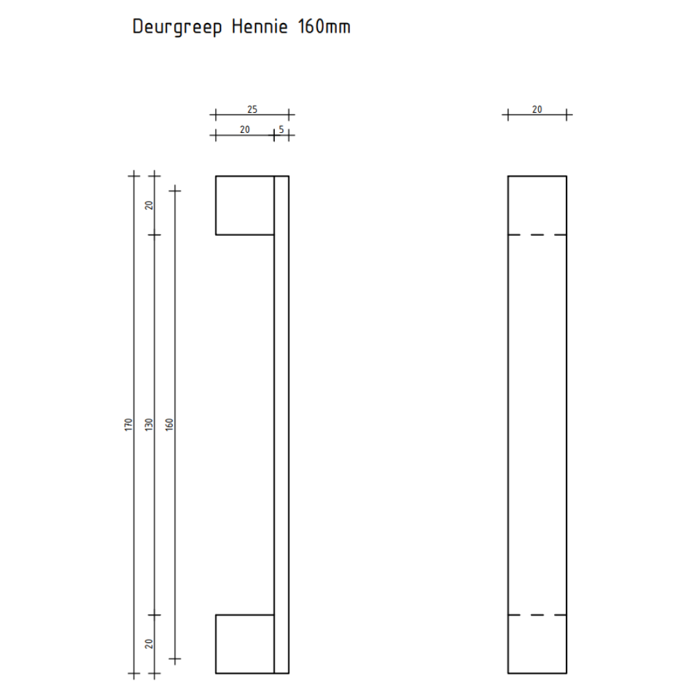 Maniglie per mobili Hennie - otton - 160 mm - immagine 3